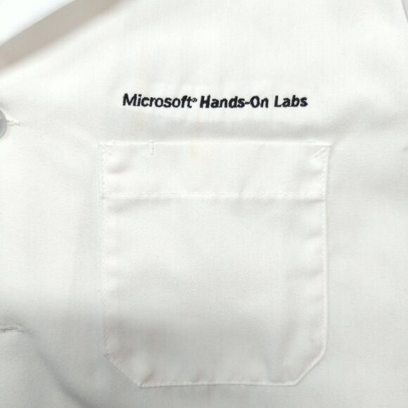 Red Kap "Microsoft Hands-On Lab" White Lab Coat, Men's 48 Regular - Picture 8 of 11